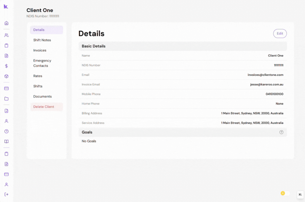 Client Details & Documents