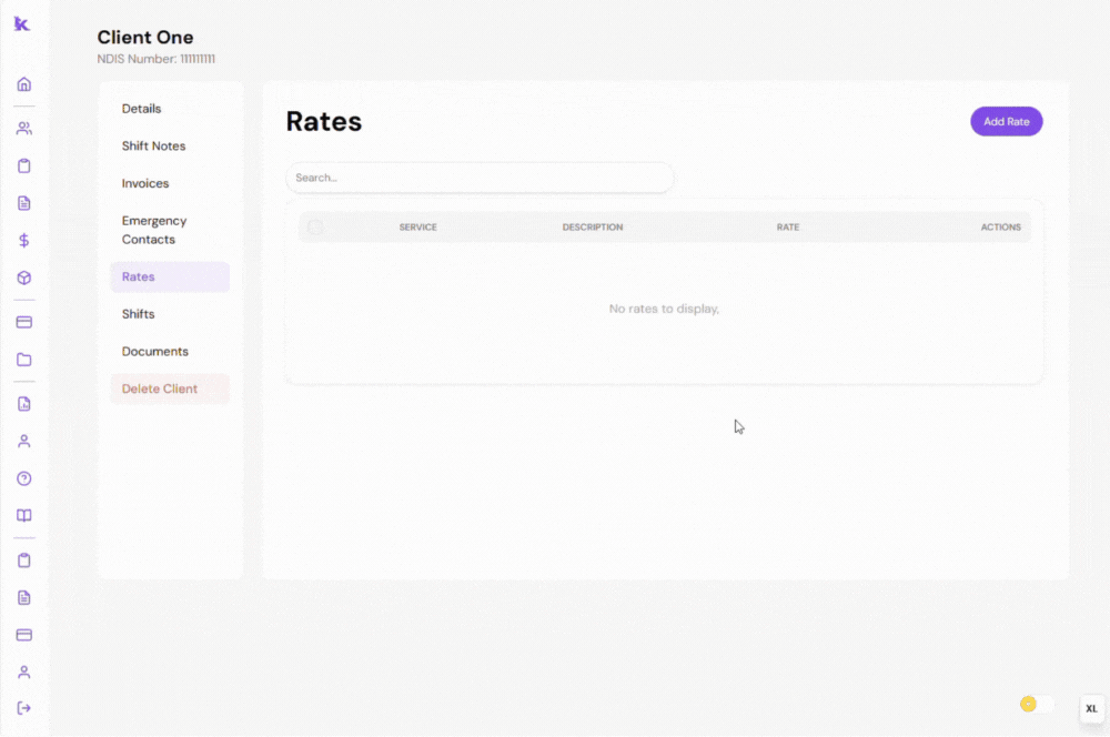 Client-Specific Rates