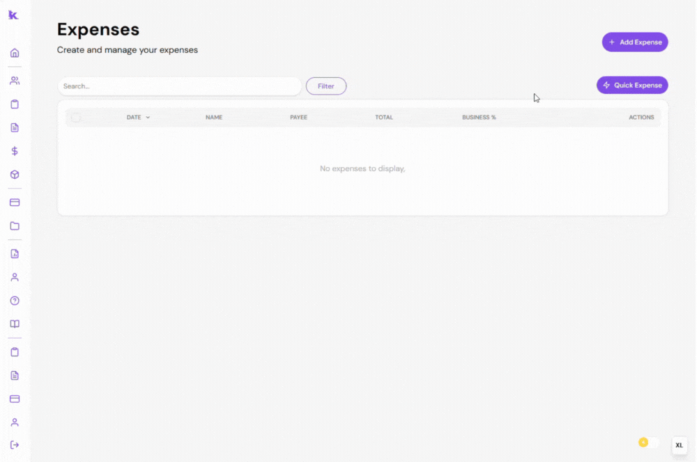 Expense Tracking